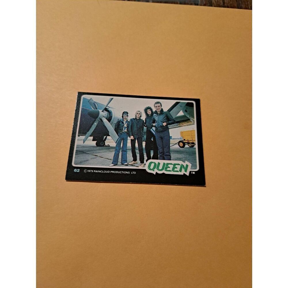 Vintage 1979 Raincloud Productions Queen Trading Card #62 Rock Band Memorabilia